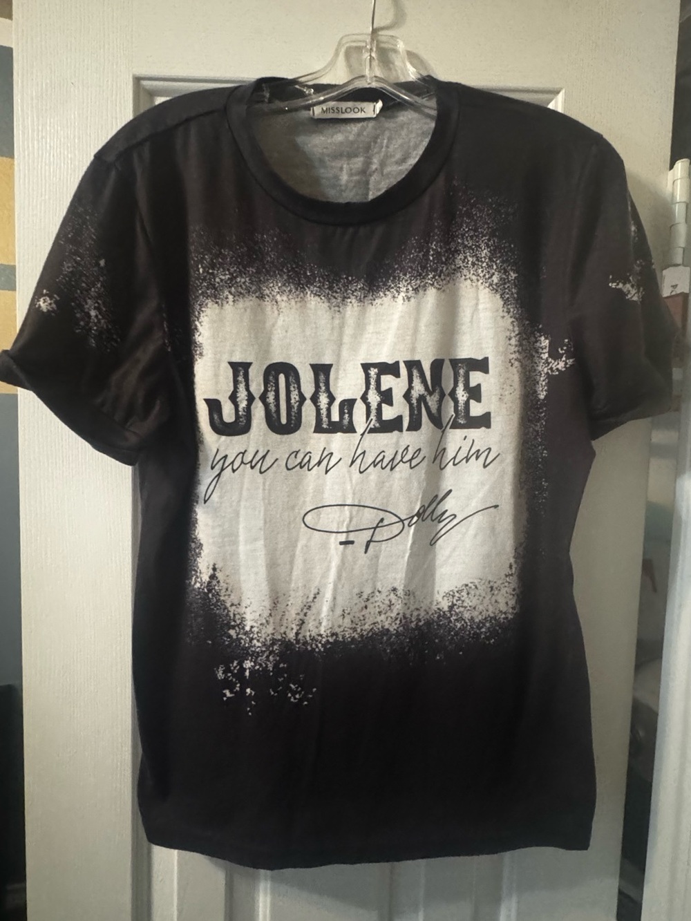 Black Graphic 'Jolene' Short Sleeve Tee